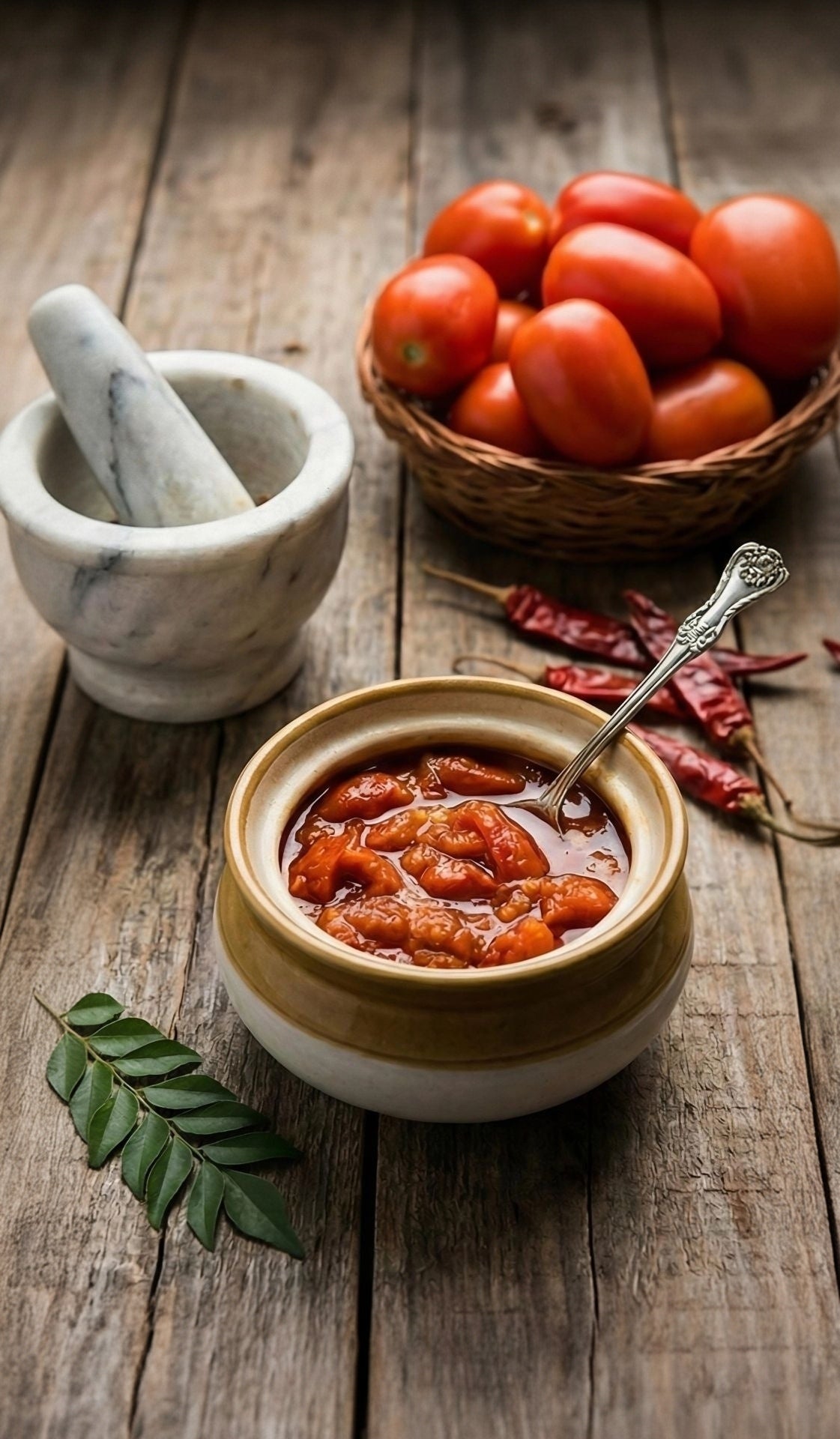 Andhra style Tomato Pickle (Tomato Pachadi)